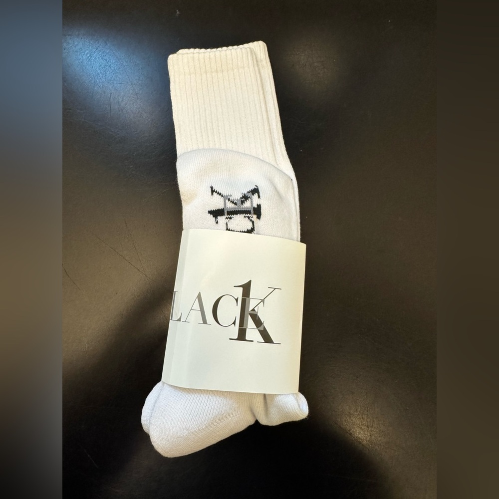 Brand New Limited Edition Calvin Klein x Palace CK1 Crew Socks White/Black